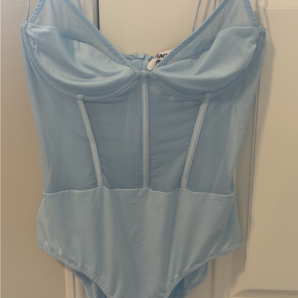 Princess Polly Sky Blue Bodysuit